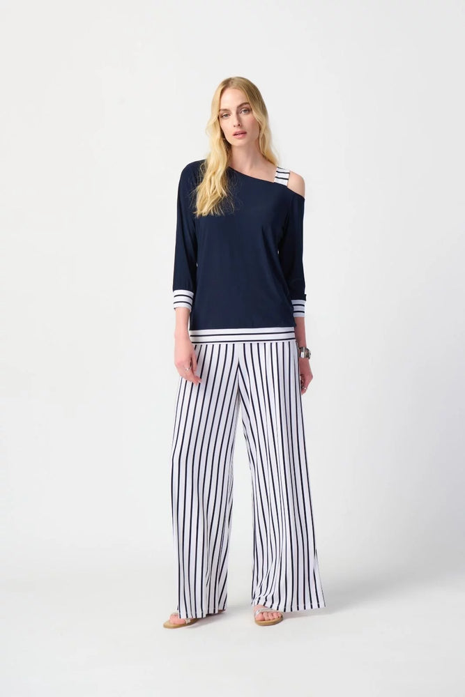 JOSEPH RIBKOFF - TOP - 241168- MARINE/BLANC