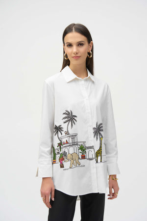 
                  
                    Charger l&amp;#39;image dans la galerie, JOSEPH RIBKOFF - BLOUSE - 252930 - BLANC/MULTI
                  
                