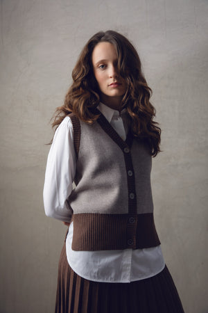 
                  
                    Charger l&amp;#39;image dans la galerie, MARBLE  - CARDIGAN - 7644 - BRUN
                  
                