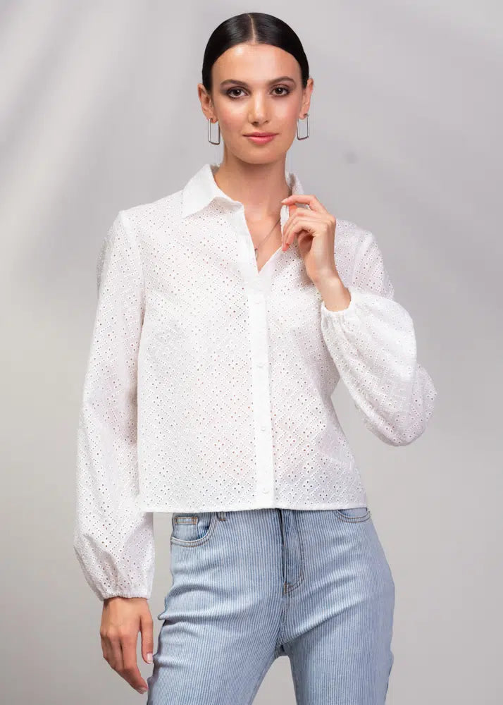 ALISON SHERI - CHEMISIER - A45203 - BLANC