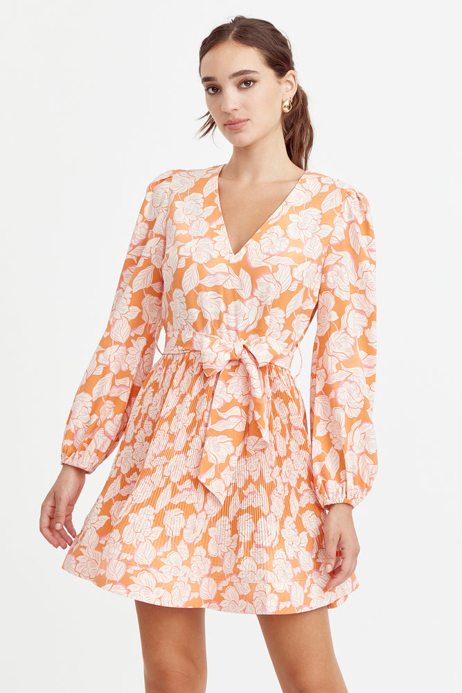 ADELYN RAE - ROBE - F241D5817 - ORANGE/ROSE