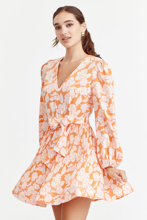 
                  
                    Charger l&amp;#39;image dans la galerie, ADELYN RAE - ROBE - F241D5817 - ORANGE/ROSE
                  
                