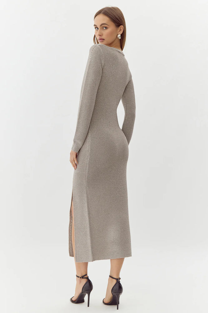 
                  
                    Charger l&amp;#39;image dans la galerie, ADELYN RAE - ROBE - F248WD6044 - ARGENT
                  
                
