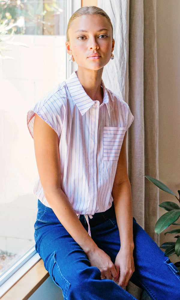 
                  
                    Charger l&amp;#39;image dans la galerie, GREYLIN - BLOUSE - G251T7116 - ROSE/MARINE
                  
                