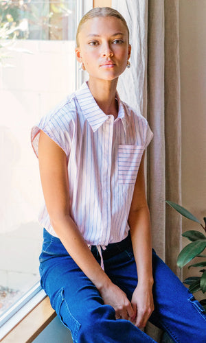 
                  
                    Charger l&amp;#39;image dans la galerie, GREYLIN - BLOUSE - G251T7116 - ROSE/MARINE
                  
                