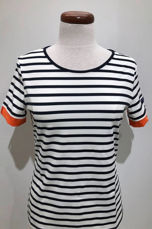 
                  
                    Charger l&amp;#39;image dans la galerie, SAINT JAMES - T-SHIRT - LA CIOTAT - NEIGE/NAVY/BASKET
                  
                