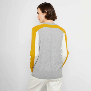 
                  
                    Charger l&amp;#39;image dans la galerie, BYLYSE - CHANDAIL - AG1031-249 - GRIS/JAUNE
                  
                