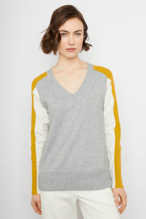 
                  
                    Charger l&amp;#39;image dans la galerie, BYLYSE - CHANDAIL - AG1031-249 - GRIS/JAUNE
                  
                