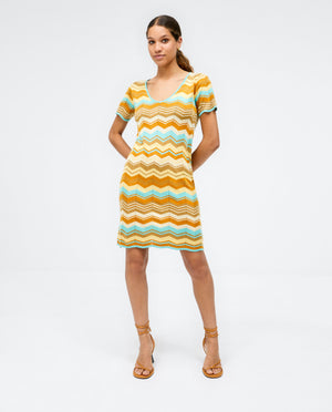 
                  
                    Charger l&amp;#39;image dans la galerie, SURKANA - ROBE - 513SOJA731 - TURQUOISE/JAUNE/BEIGE
                  
                