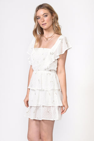 
                  
                    Charger l&amp;#39;image dans la galerie, Adelyn Rae - Robe brodée à pois
                  
                