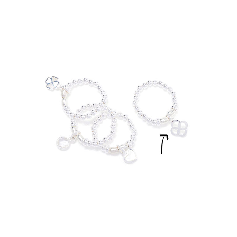 Beblue bijoux et accessoires - Bague élastique charm rosace