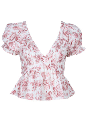 
                  
                    Charger l&amp;#39;image dans la galerie, Mink Pink - Crop top floral
                  
                