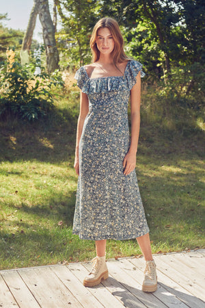 
                  
                    Charger l&amp;#39;image dans la galerie, Saint Tropez - Robe longue floral
                  
                