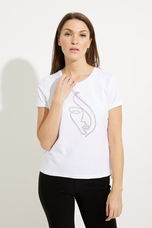 ELENA WANG - T-SHIRT - EW30003 - BLANC