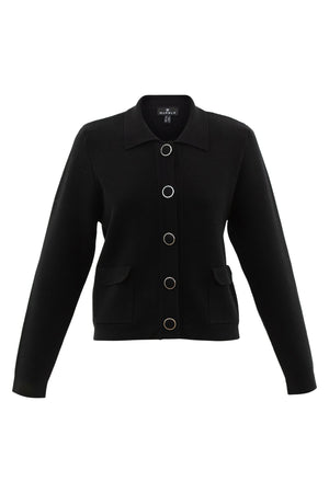 
                  
                    Charger l&amp;#39;image dans la galerie, MARBLE - CARDIGAN - 6712 - NOIR
                  
                