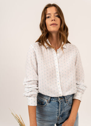 
                  
                    Charger l&amp;#39;image dans la galerie, SAINT-JAMES - CHEMISE - ALEXIA ML - BLANC/BLEU
                  
                