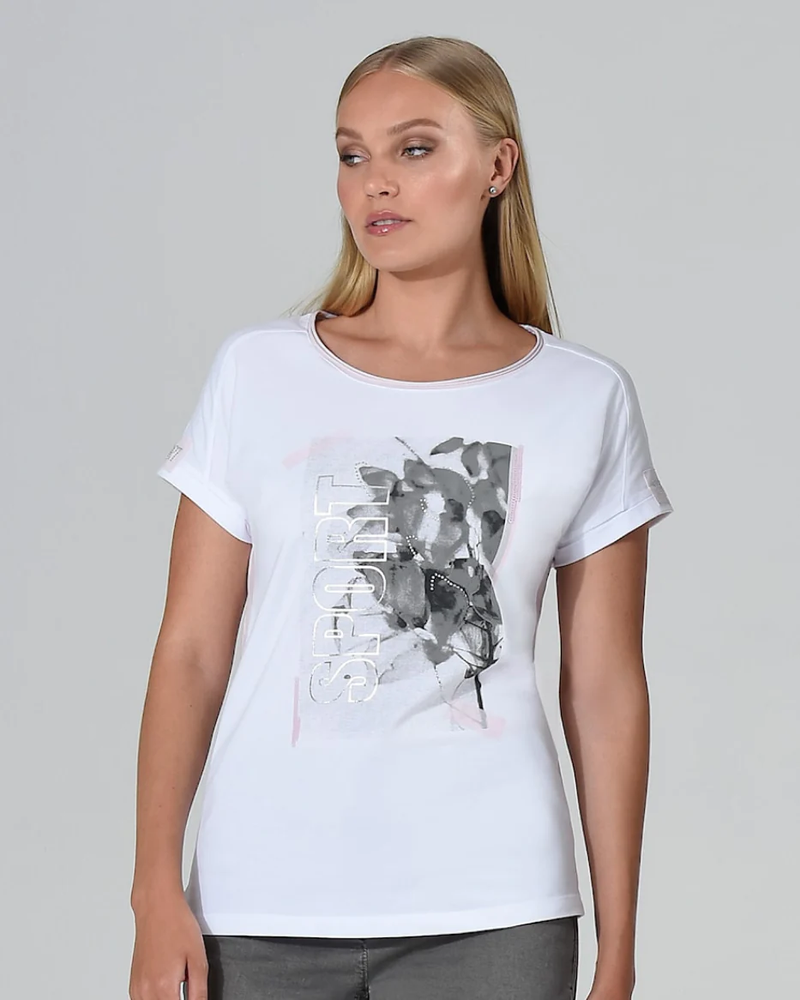 I'CONA - T-SHIRT - 64181 - BLANC/ROSE